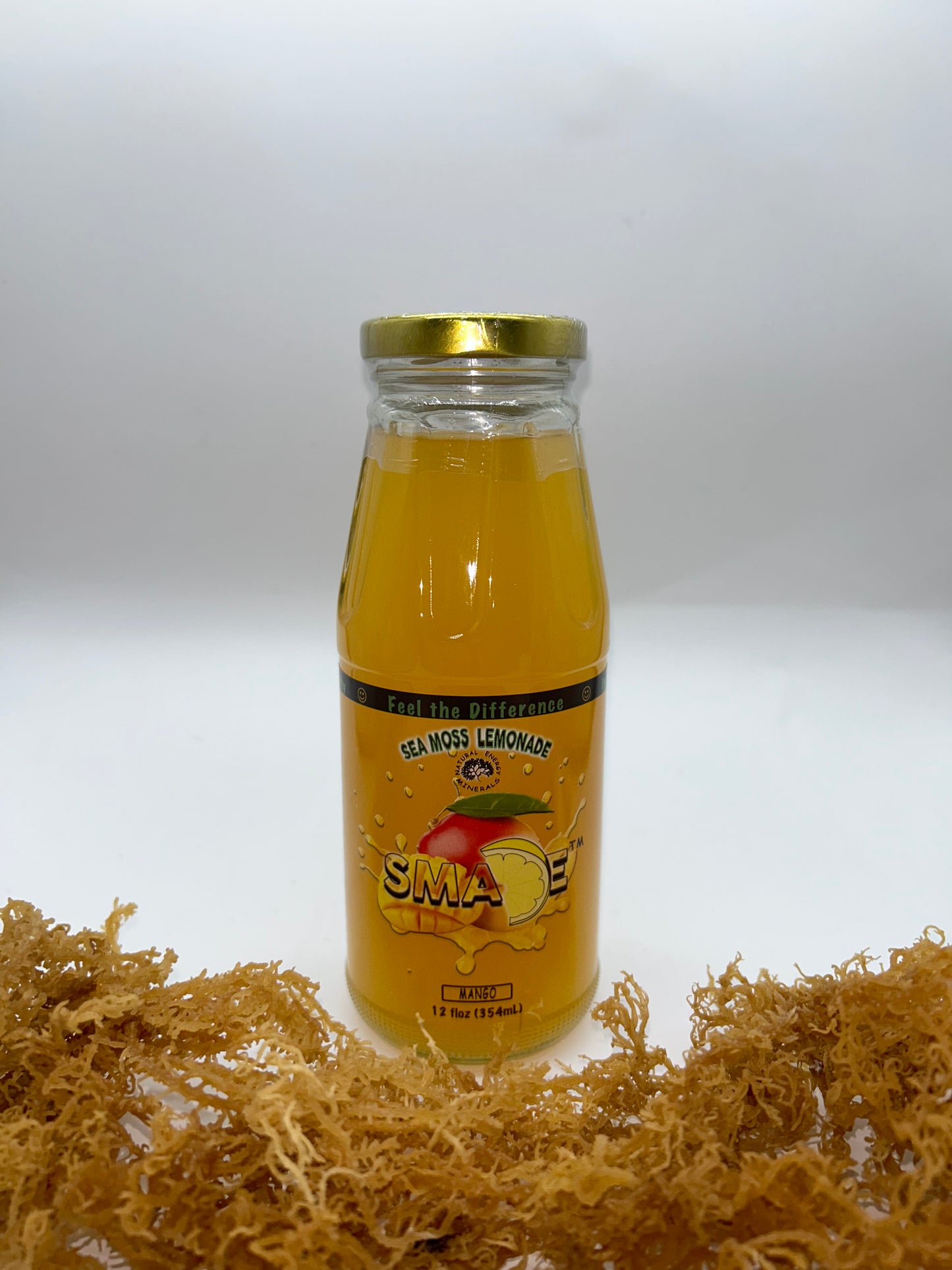 Mango Smade : 3 Pack 12oz Organic Sea Moss Mango Lemonade